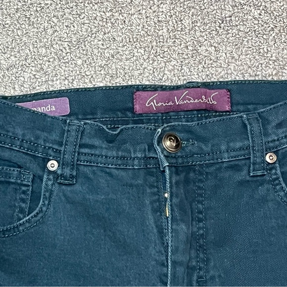 Gloria Vanderbilt Amanda Jeans Womens Size 6P Green Straight Stretch Denim - Picture 4 of 10